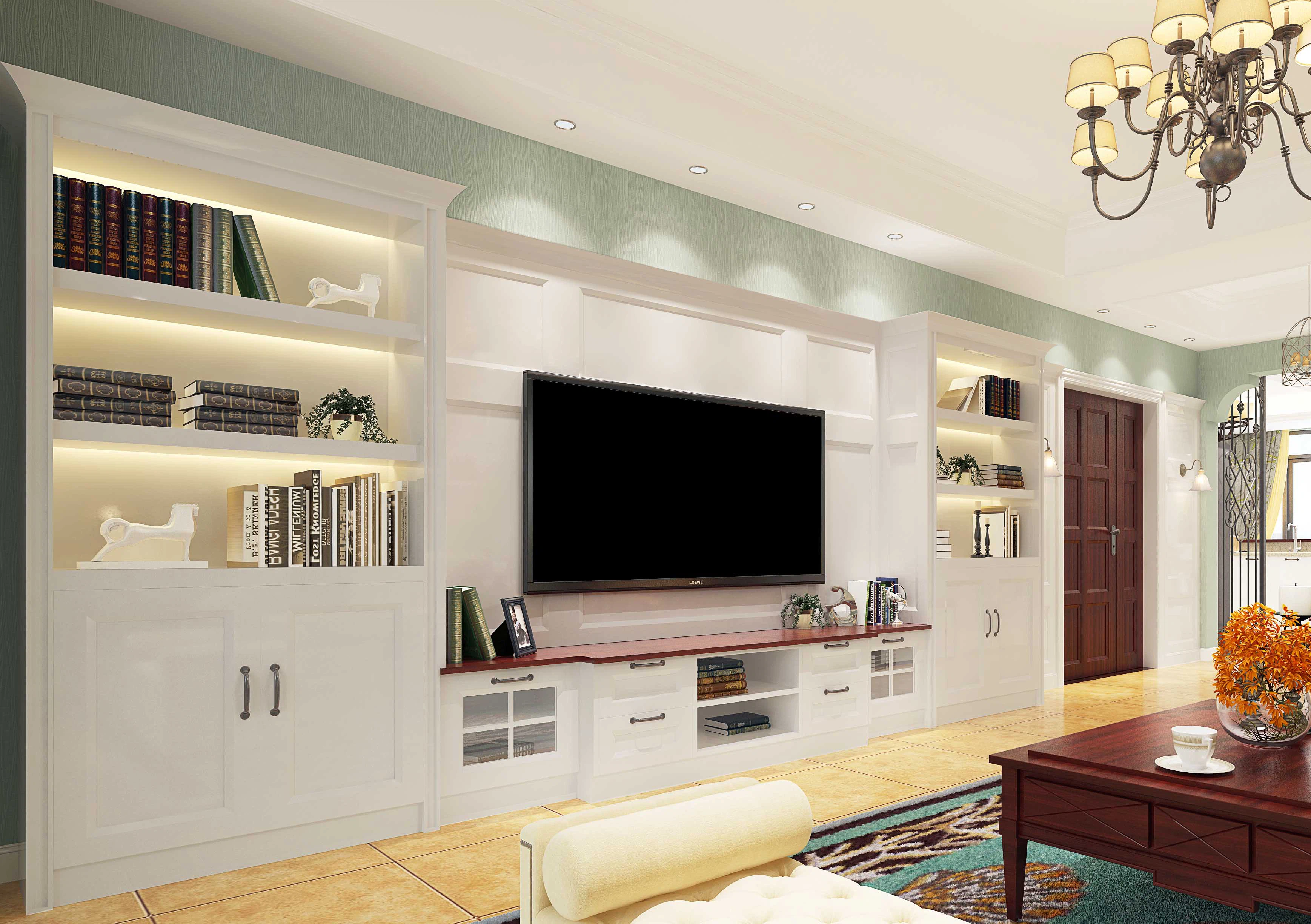 living room tv cabinet white pvc laminate full house soulution