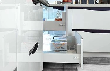 Base cabinet with 2 drawers lacquer kitchen cabinet