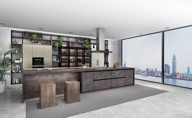 melamine industry style kitchen cabinet