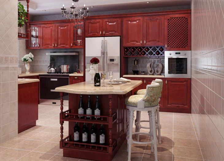 Full-Custom Real Wood Cabinets