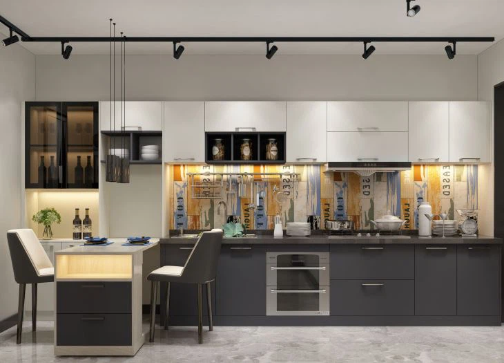 L-shaped Kitchen Cabinet