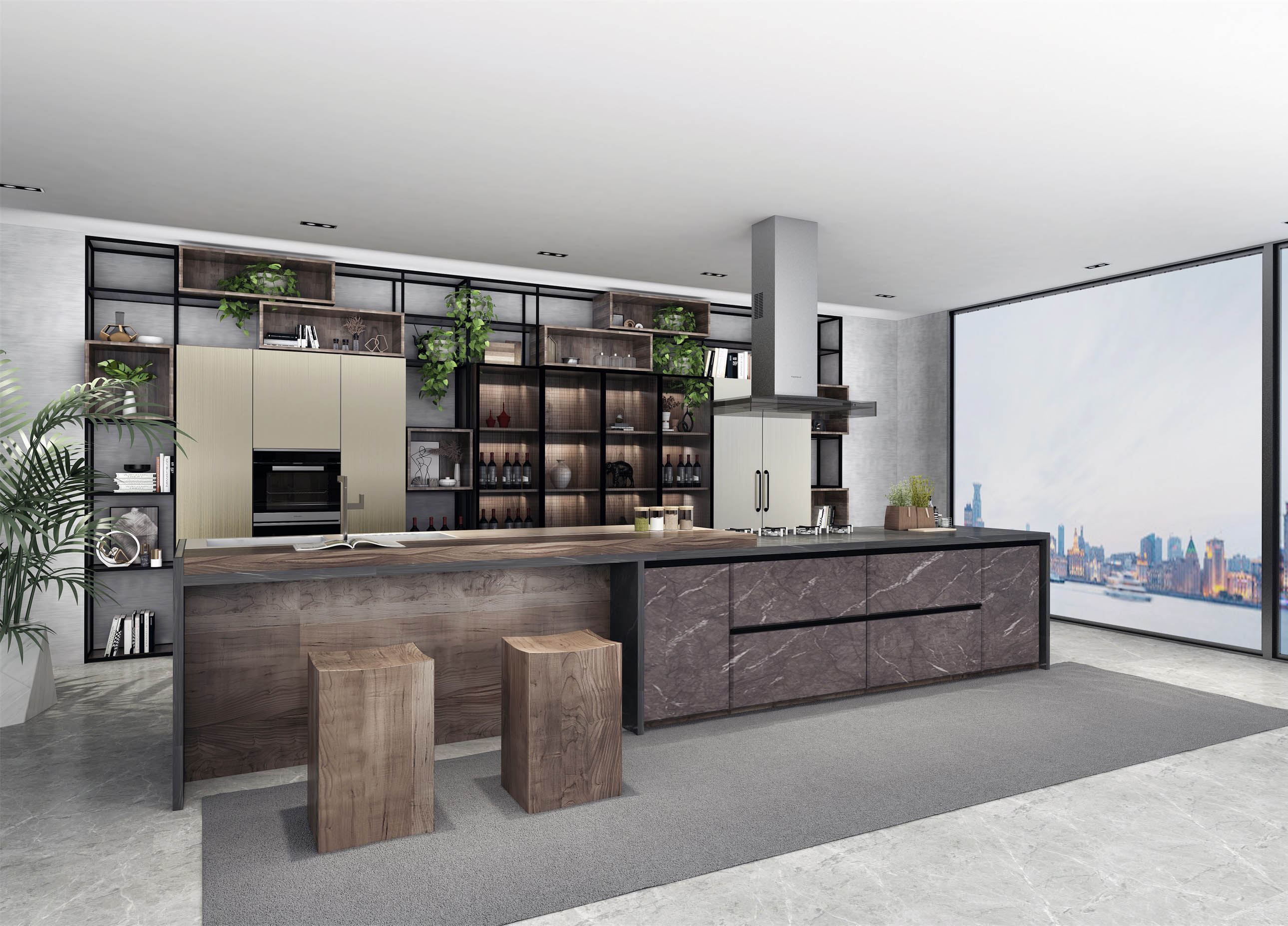 Teollinen tyyli Home Cabinet Design, joka tekee sinusta rakastua