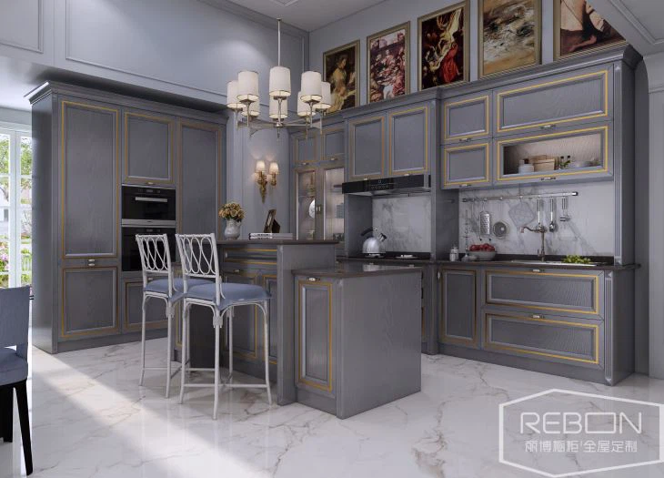 Solid Wood White Kitchen Cabinets