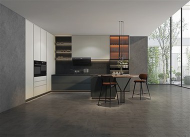 U-muotoinen modulaarinen keittiökaappi